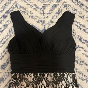 Black lace ball gown